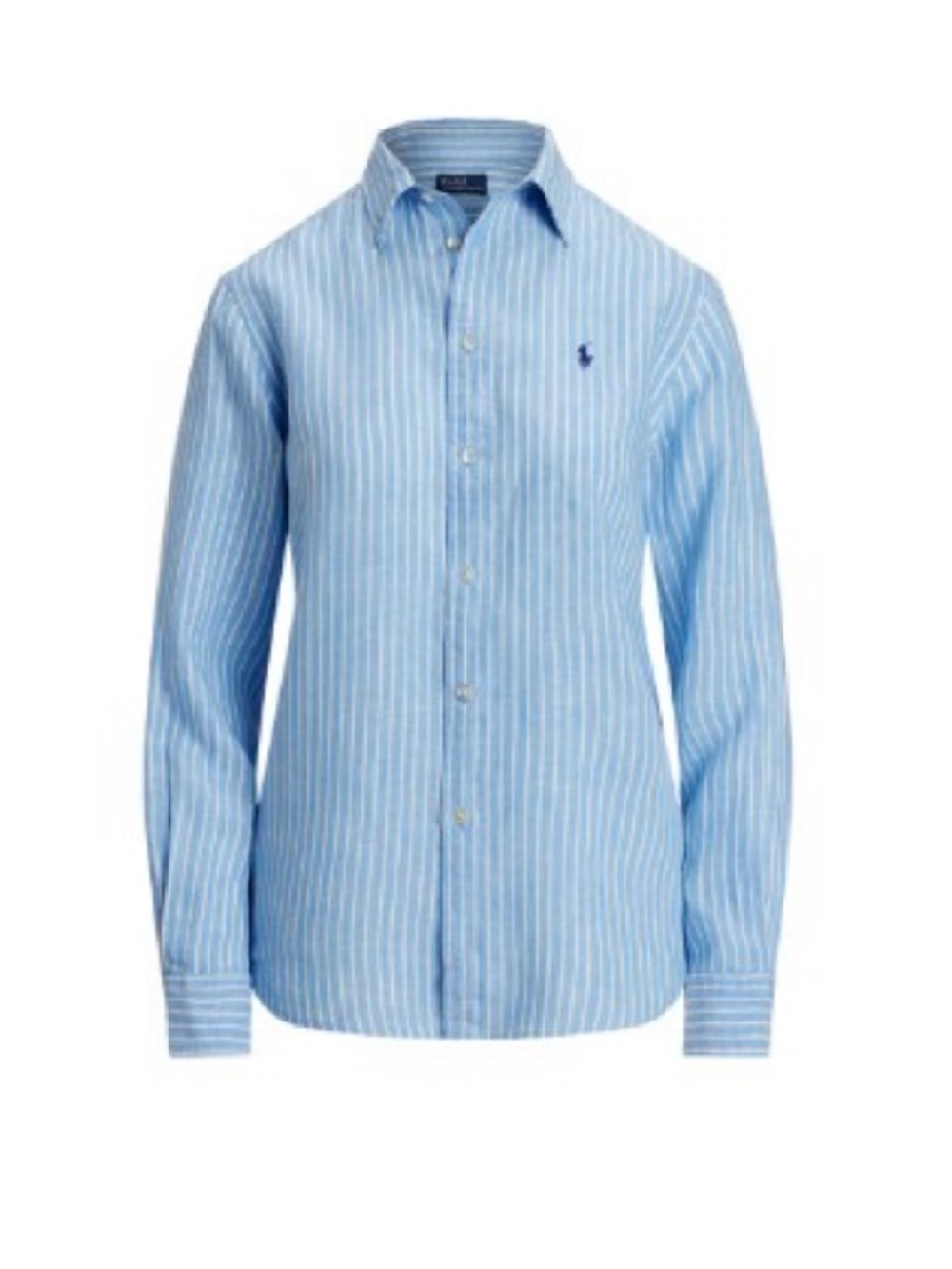 Polo by Ralph Lauren Linen White Shirt with Blue Pinstripes